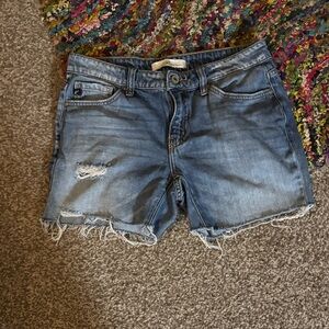 KanCan Blue Distressed Jean Shorts